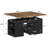 Lift Top Coffee Table, 39.37" Large Wooden Farmhouse Coffee Table With Drawer & Open Storage Shelves, Rectangular Living Room Table, Center Table For Living Room, Home Office, Brown/Black-618764517-618764521