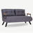 Modern 2-Seat Sofa-Bed, Grey Fabric, 52.4 x 52.4 x 16.1 inches | 100% Metal Frame, 100% Polyester Upholstery | 14-Level Adjustable Backrest, Converts to Bed, Max Weight 440 lbs | Stylish & Functional for Home or Hotel-1439942353
