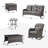 Bonia 7 - Pieces Outdoor Sofa Seating Group with Ottomans and Cushions-433333863-433333861