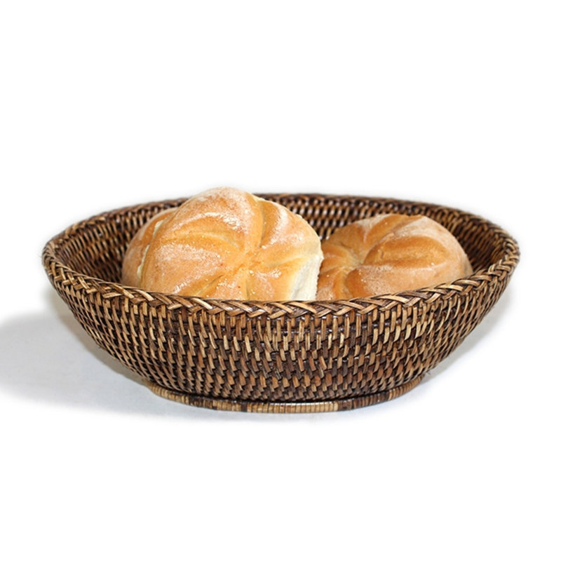 Matahari US Rattan Bread Basket, Antique Brown
