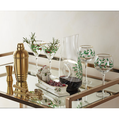 Holiday 3-Piece Decanter & Wine Glasses Set
