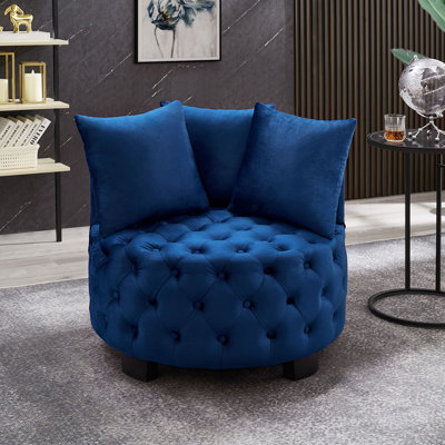 Chaise d'appoint contemporaine rembourrée et capitonnée
