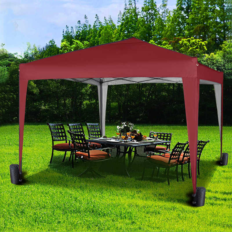 Janvey 3m x 3m Steel Pop-Up Gazebo, Red