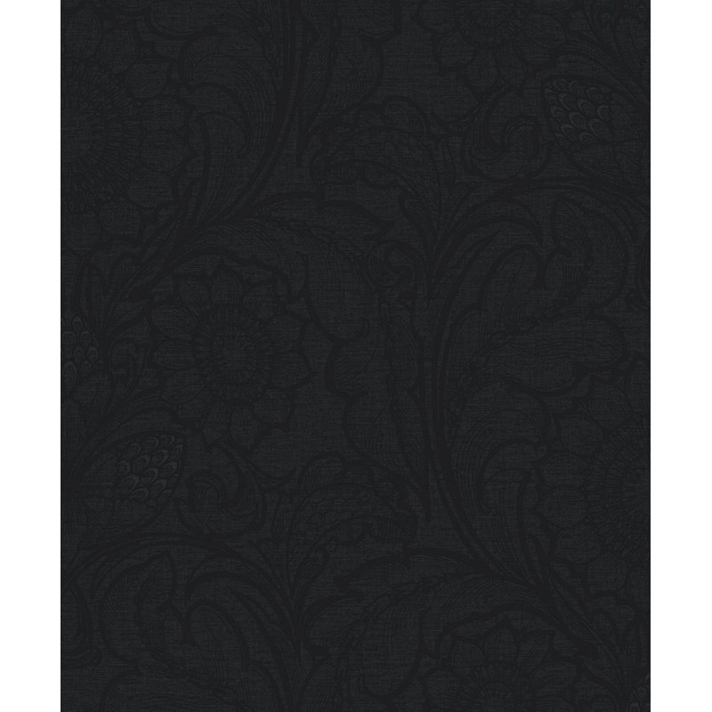 Llewelyn-Bowen - Off The Wall Floral Non-Woven Wallpaper Roll, Navy