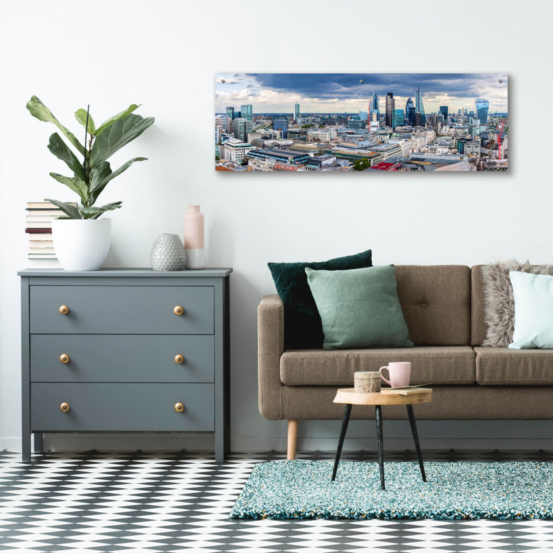 «London Panorama» par Epic Portfolio, art mural en verre acrylique, H 16 po x l 48 po