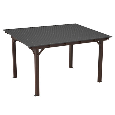 Outdoor Garden Gazebo with Metal Roof