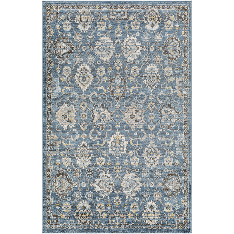 Pertek Allie Traditional Denim Area Rug, Rectangle 2' x 2'11"