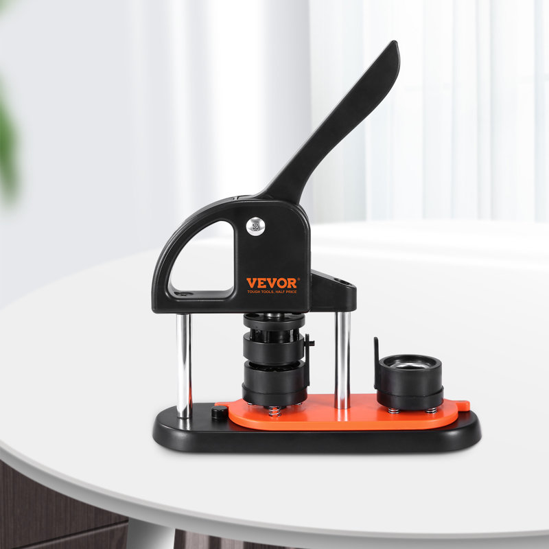 VEVOR Button Maker Machine Pin Badge Maker 1.25" 500 Button Parts and Circle Cutter