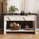 55.12" Wood Distressed Pattern Console Table Sofa Table With Two Drawers And Bottom Shelf Easy Assembly