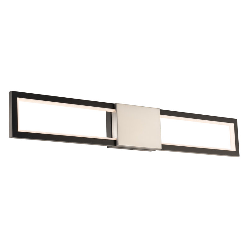Éclairage pour meuble-lavabo et applique murale Peekaboo, Noir / Nickel brossé