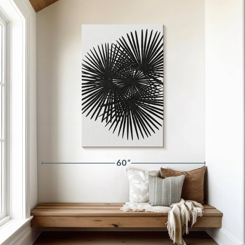 Harnek Fan Palm BW, H 45 po x l 30 po
