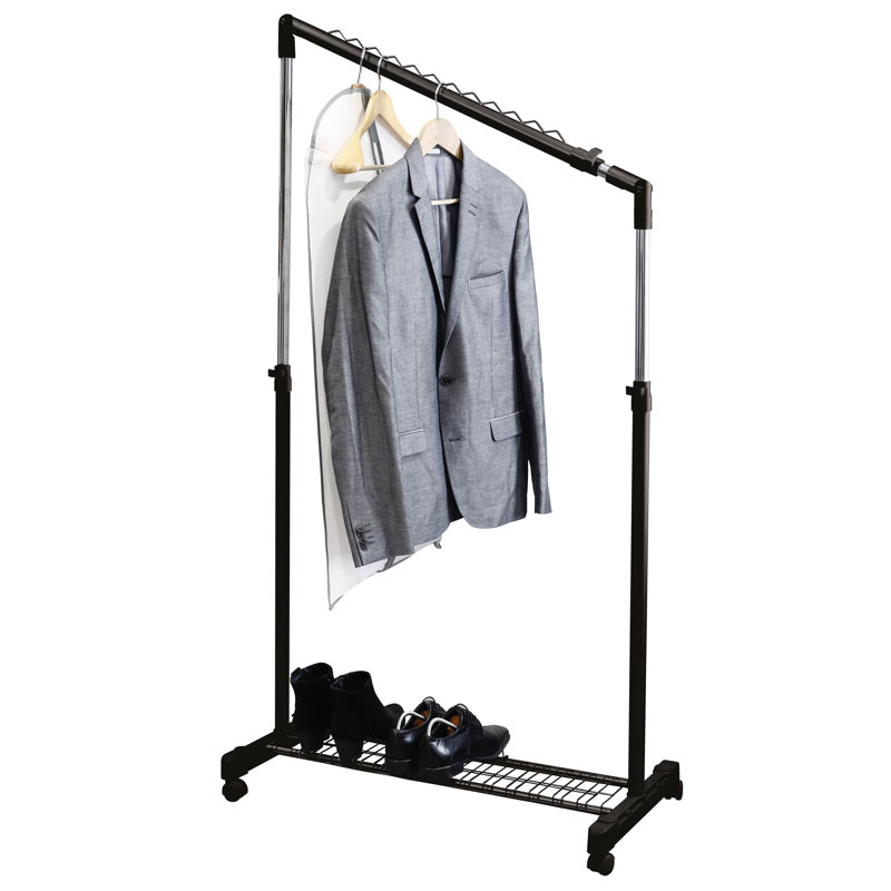 Choudhury 91.5cm Rolling Clothing Rack, Black