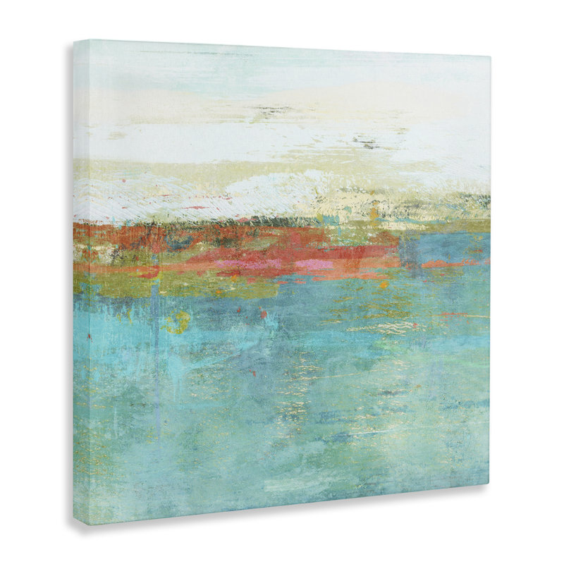«Ocean Hues Abstraction», art mural sur toile par Suzanne Nicoll, H 30 po x l 30 po