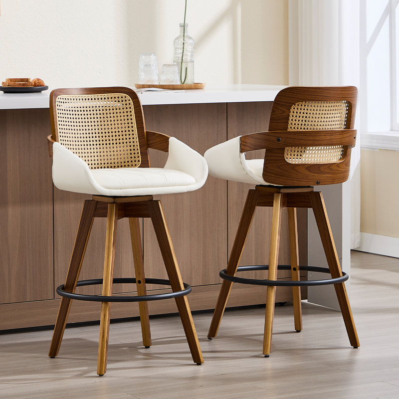 Swivel Bar & Counter Stool, White