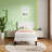 White Twin Size Velvet Upholstered Platform Bed Frame With Diamond Tufted Headboard-852658007-805318852