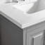 Meuble-lavabo autoportant de 60 po, entièrement assemblé, bois massif, système de fermeture en douceur, marbre d'ingénierie gris, design américain, portes et tiroirs doubles de 22 po de largeur, comptoir en marbre de 4 po