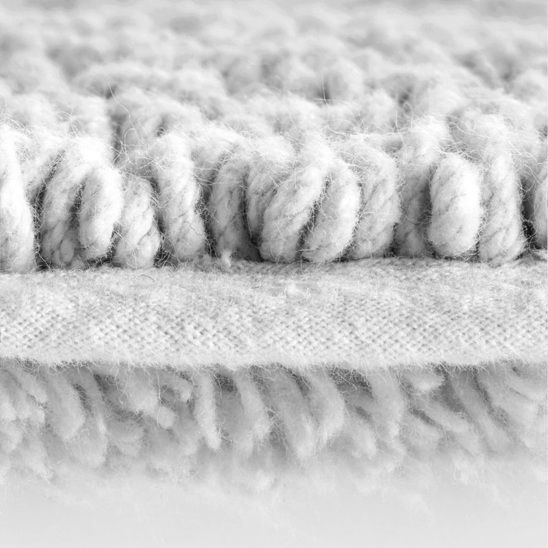 Gray 24x60" 100% Cotton Reversible 3000 Gsm Bath Rug - Superior , Machine Washable, , Non Slip Recommended, Long Term Use Design For Softness And Luxury, Medium Pile, Care