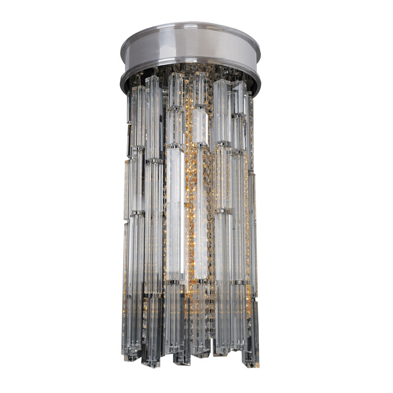 Plafonnier encastré cylindrique unique à 9 lumières de 14,5 po Zurbaran