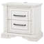 Table de chevet 2 tiroirs Mckinney avec double USB rétro blanc