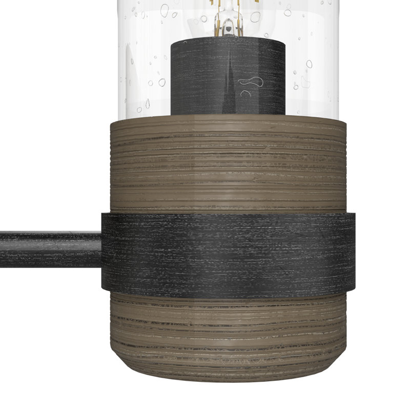 Rustic Iron 3-Light Dimmable Outdoor Vanity Fixture