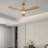 47.2in Ceiling Fan Light 3 Blade Fandelier with Lamp 3 Color LED Ceiling Fan Fixture with Remote Control for Bedroom Living Room Indoor Use