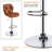 Adjustable Modern PU Leather Swivel Bar Stools with Backrest-105348916