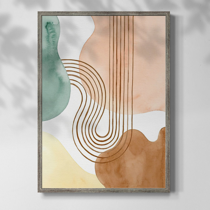 Spring Shapes II Framed Print - Solid Wood, 30" H x 24" W