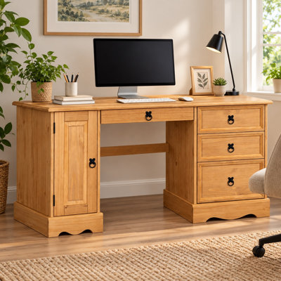 Juni Solid Wood Solid Wood Computer Desk