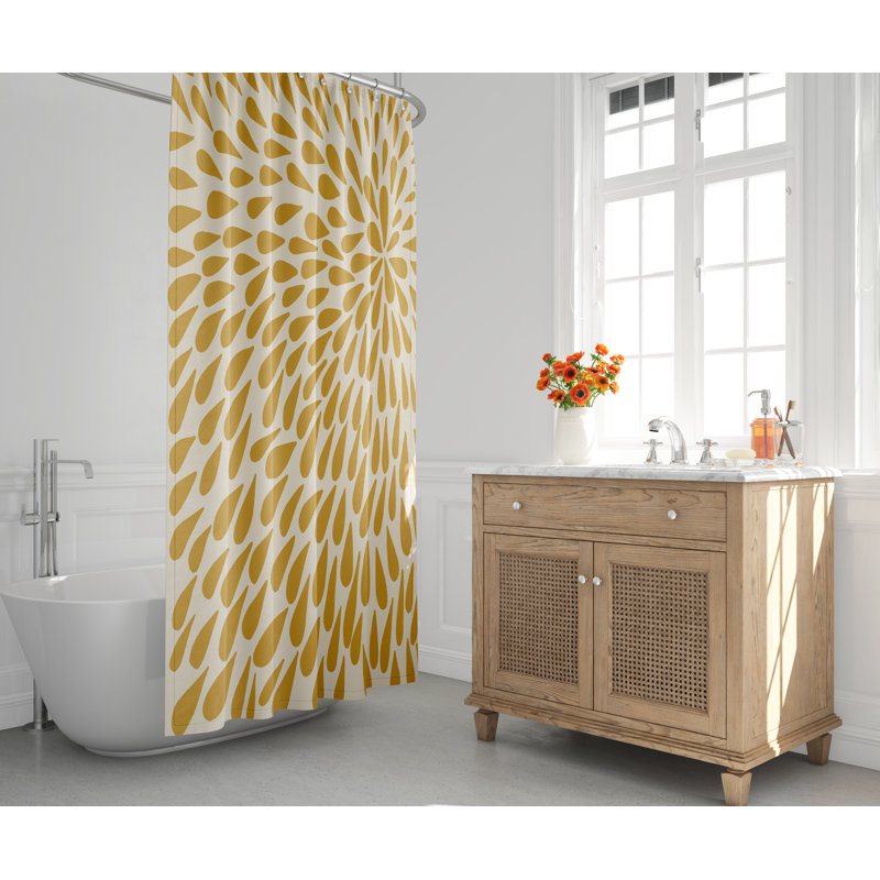 Rideau de douche, Jaune/beige