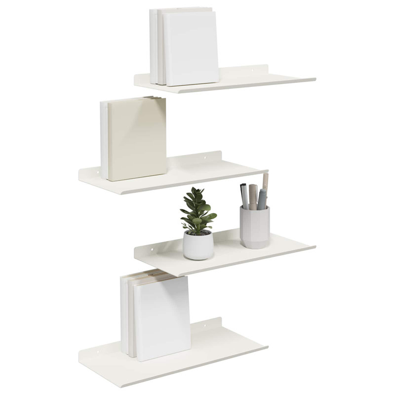 Steel Floating Shelf, White