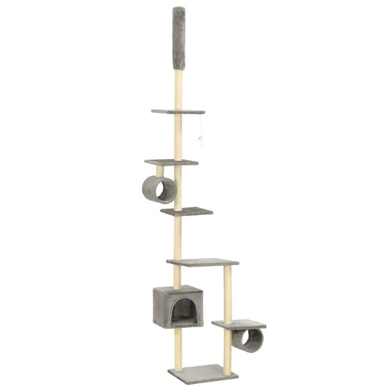 Gaskins 260cm H Cat Tree, Grey/Brown/Blue