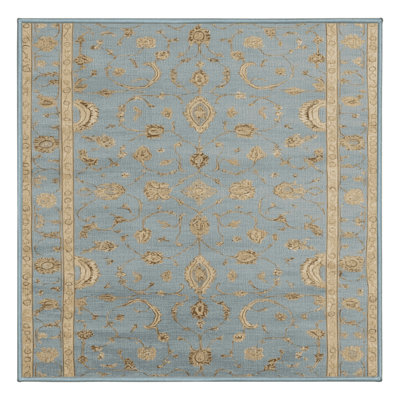 Machine Washable Persian Blue Area Rug