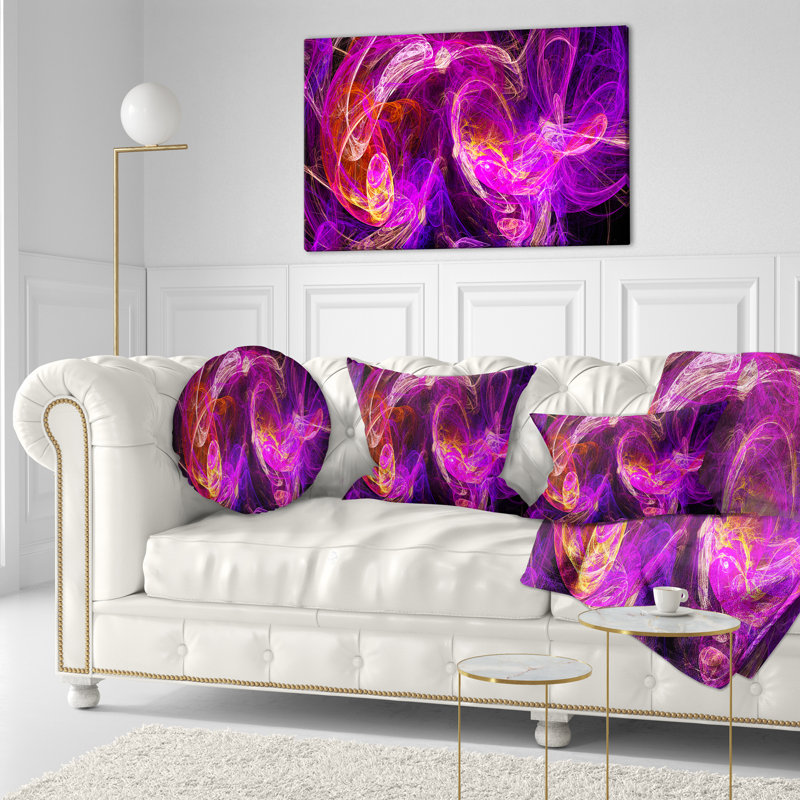  Coussin abstrait couleur fumée, Rectangulaire, 12 po x 20 po
