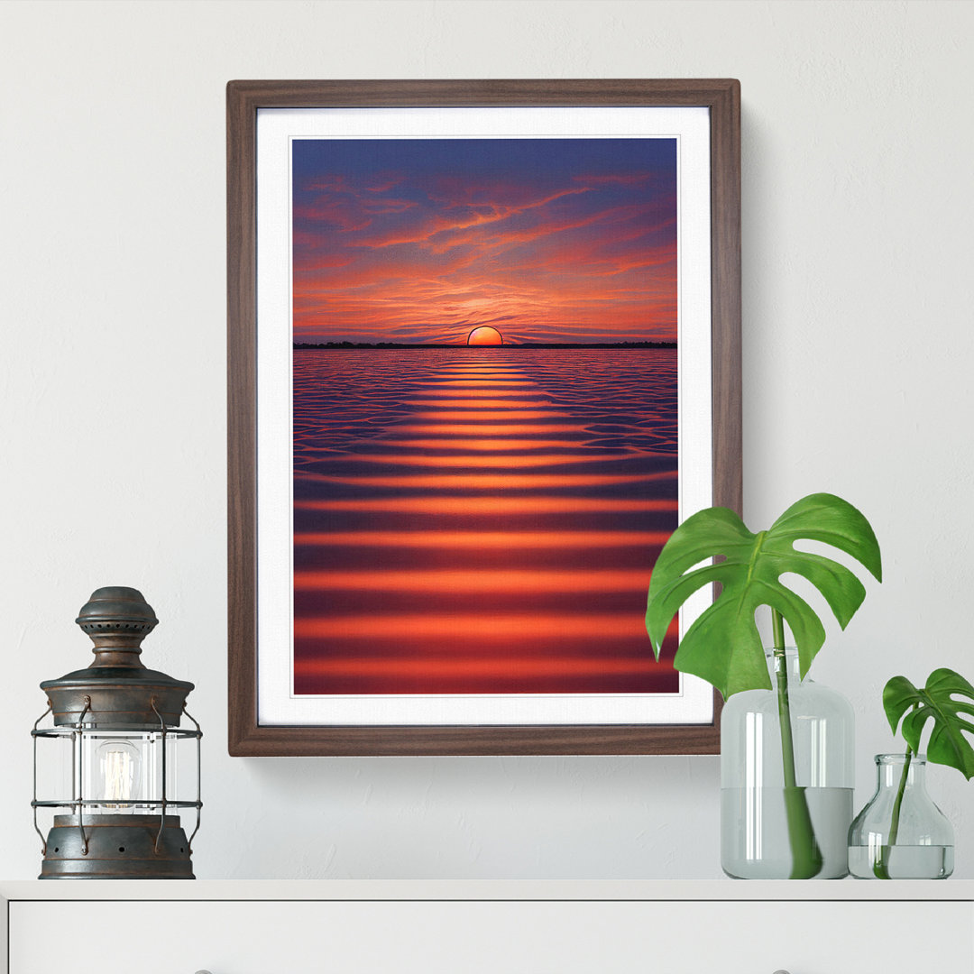 Beguiling Ocean Sunset - Single Picture Frame Print
