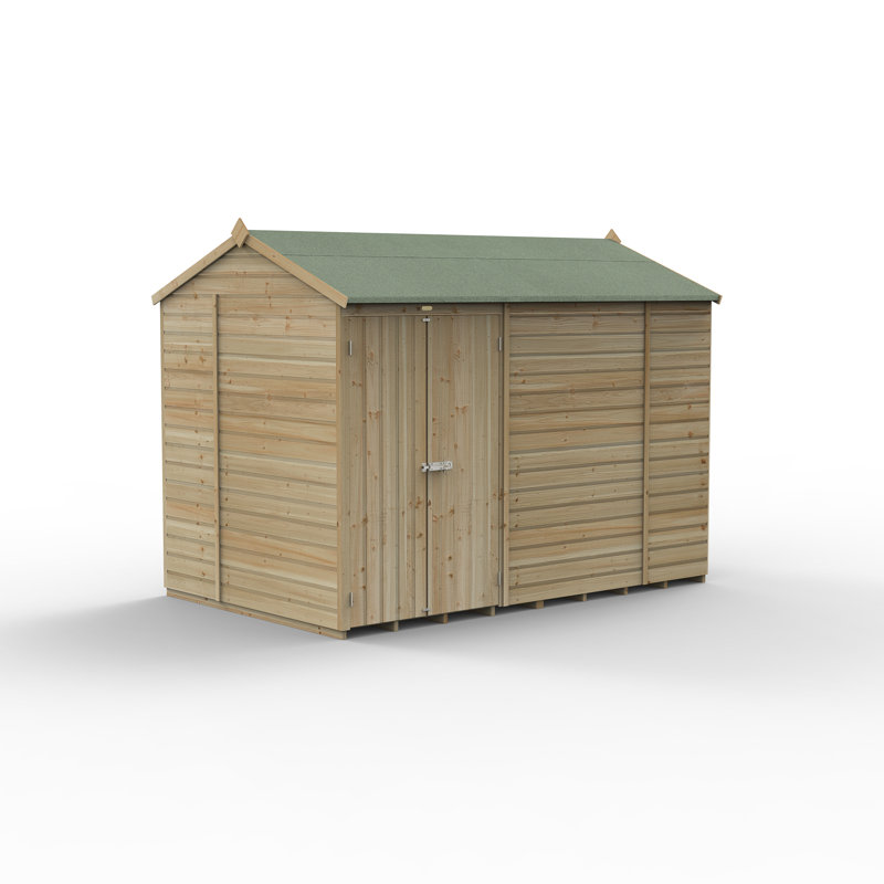 Beckwood 9 ft. 7 in. W x 7 ft. 4 in. D Solid Wood Garden Shed