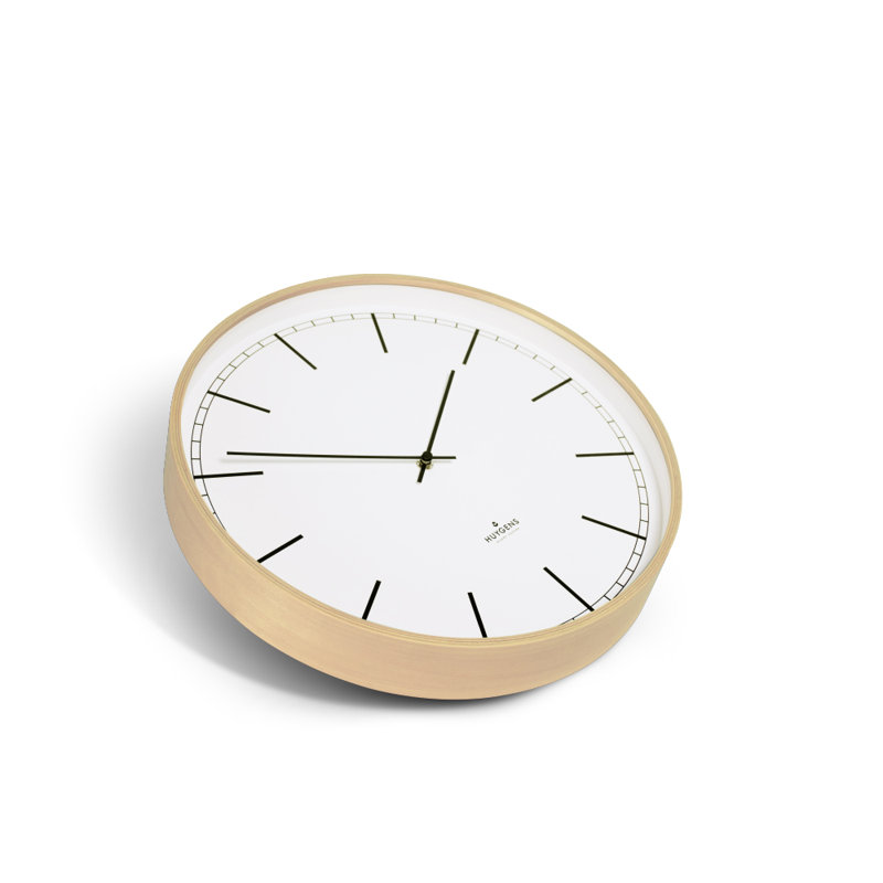 Horloge murale Wood25 (9,8 po) à index blanc, Petit