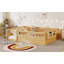 Structure de lit double Montessori avec rails hauts, lits en bois pour enfants avec éclairage et tablette de rangement-189015876-189015879