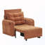 Chaise longue capitonnée 3-en-1 avec chargement et rangement USB-47962978