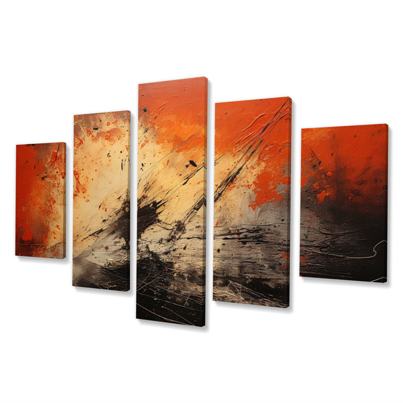 Fury Unleashed Bold Storm - impression sur toile de paysages - 5 panneaux