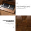 Table de bout Iasiah Midcentury Modern l 26 po avec station de charge et pieds en bois massif-548028089