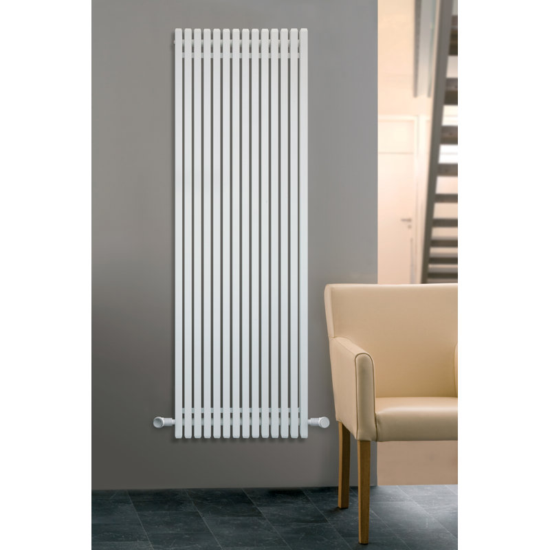 Camron Vertical Designer Radiator, White, 180 cm H x 55 cm W x 8.6 cm D