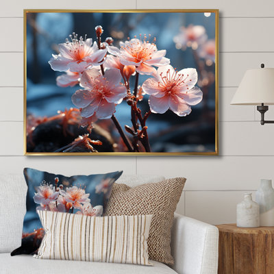 «Winter Landscape Frozen Blossoms I», reproduction sur toile