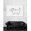 Simple contour de chiot-reproduction d’art-542230839-542118540