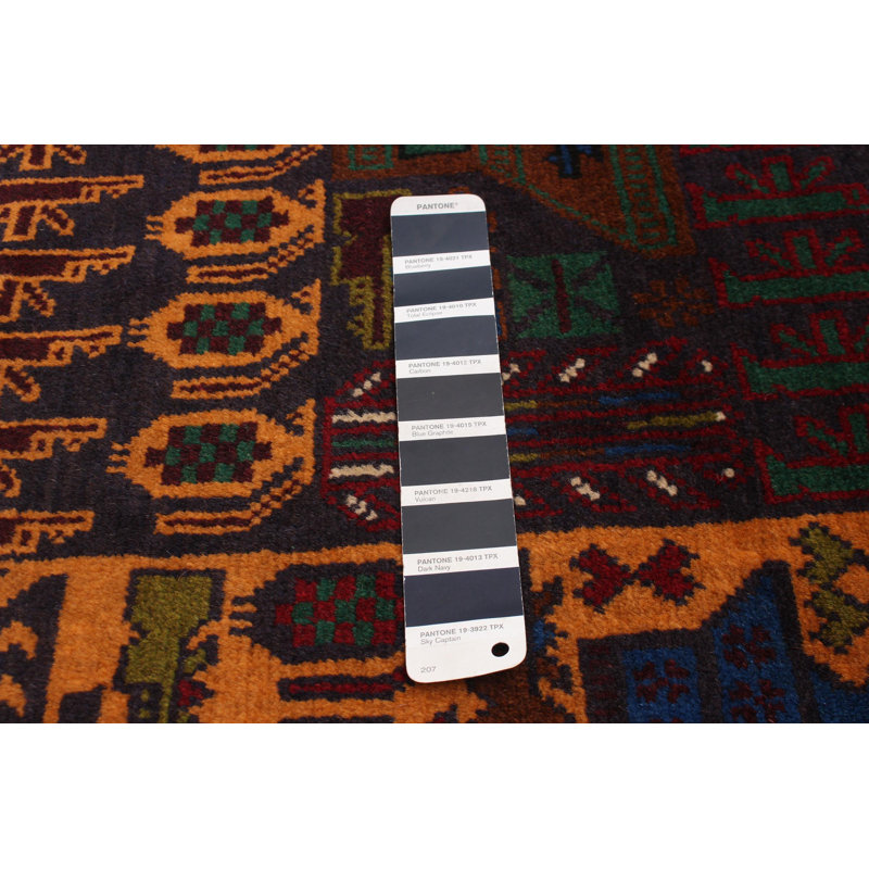 Tapis bleu marine foncé Rare War 3 pi 11 po x 6 pi 7 po