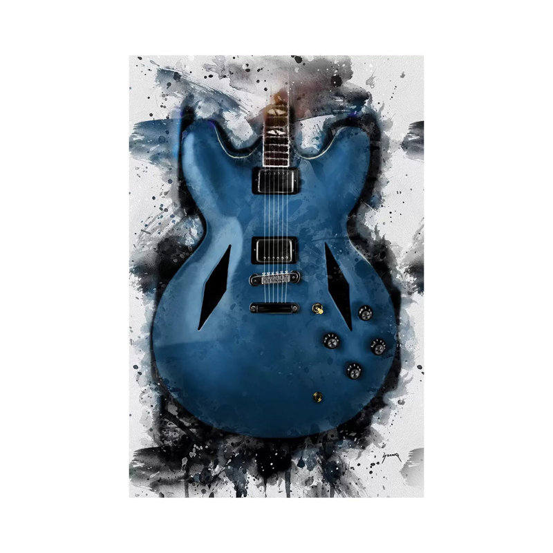 «Dave Electric Grohl's Electric Guitare» par Pop Cult, impression sur toile tendue, H 18 po x l 12 po x P 1,5 po
