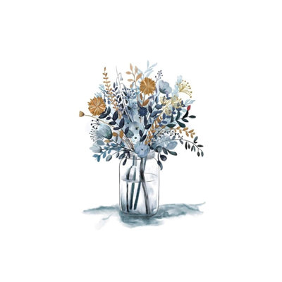 Élégant thème floral aquarelle, art mural non encadré, 24 x 32