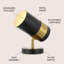 Lampe sur pied 9,25 po Wilgus