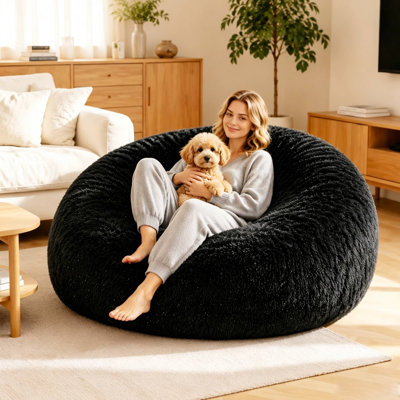 Bean Bag Chair With Plush Memory Foam, Comfortable Reading Corner Chair For Bedroom, Living Room, Dormitory, Ideal For Reading, Working, Gaming
