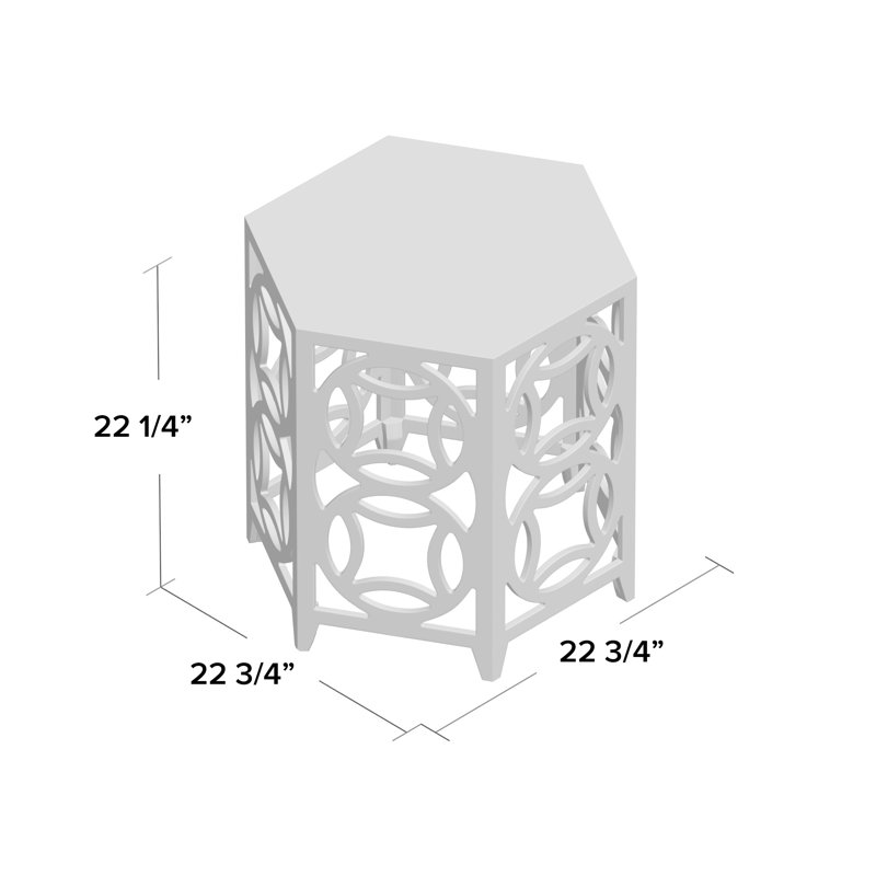Heidi End Table, Charcoal Grey