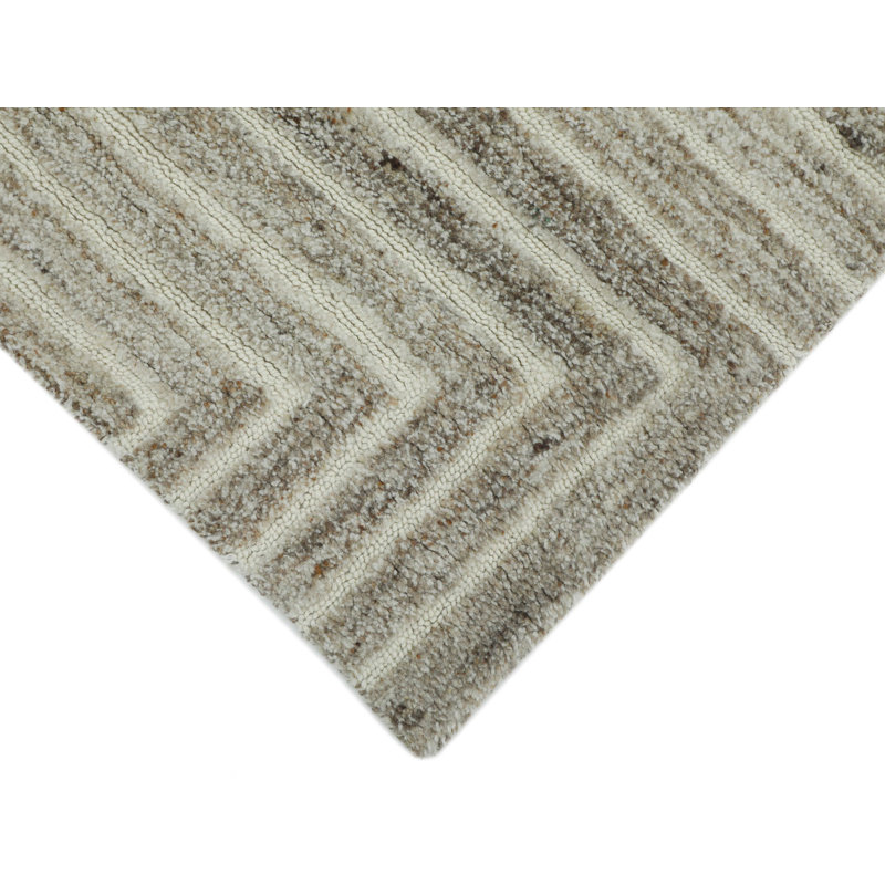 Wrought Studio™ Hand Tufted Wool Tetris Rug, Rectangle 7'9" x 9'9"